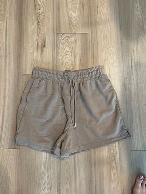 H&M Casual Drawstring Shorts in Taupe